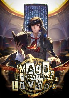 Capa da novel O Mago Devorador de Livros