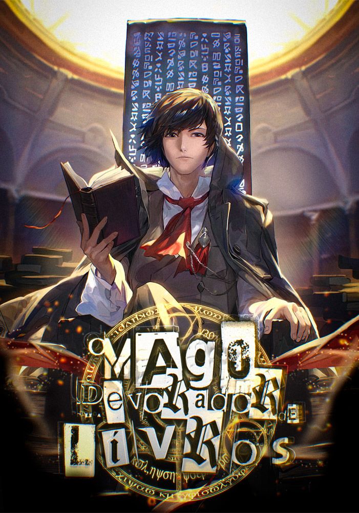 Capa de O Mago Devorador de Livros