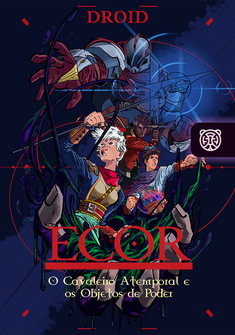 Capa da novel Ecor: O Cavaleiro Atemporal e os Objetos de Poder